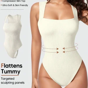 1 Pieza Bodysuit moldeador para mujeres Control de abdomen Modelador corporal Sin costuras Escultura de cintura Body reductor, Adecuado para uso casual o deportivo